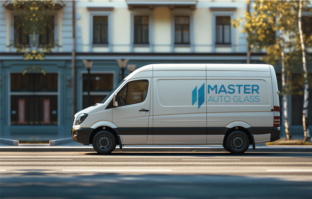 Master Auto Glass van providing mobile auto glass repair service